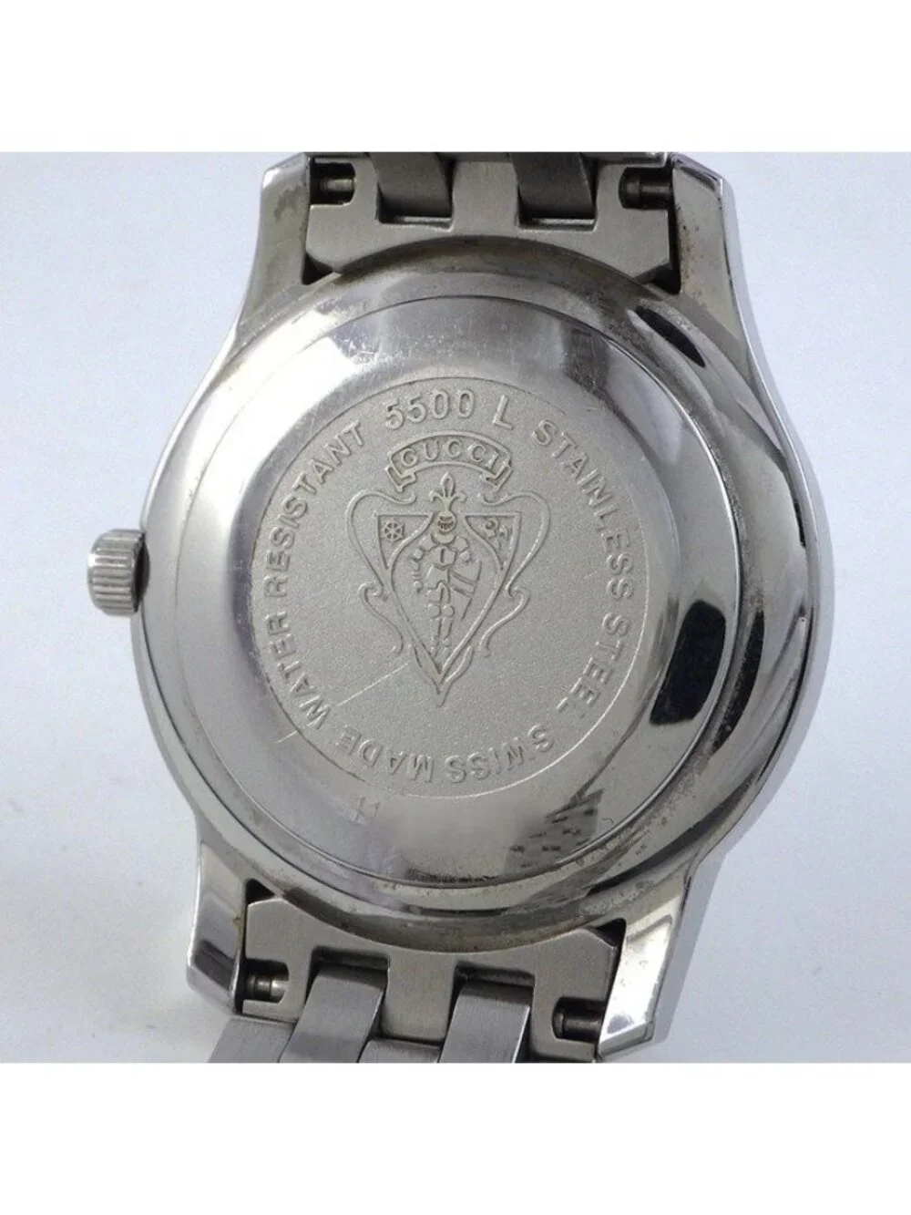 Gucci Watch Class Sherry Line White Dial Date SS Quartz Analog
